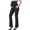 IUGA Soft Maternity Pants with Pockets Maternity Leggings for Work Pregnancy Stretchy Maternity Clothes Over The Belly(Black)
