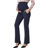 IUGA Soft Maternity Pants with Pockets Maternity Leggings for Work Pregnancy Stretchy Maternity Clothes Over The Belly(Dark Blue)