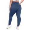 IUGA Stretchy Jeans for Women High Waist Jeggings Tummy Control Skinny Jeans Pull on Leggings with Pockets Trendy Casual(Stormy Blue)