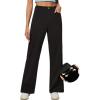 IUGA Wide Leg Jeans Woman Stretchy Pull On Baggy Jeans High Waisted Trendy Womens Jeans Straight Casual Denim Pants(Black 31″ Inseam)