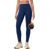 IUGA Women’s Fleece Lined Leggings with Pockets Winter Warm Thermal Leggings for Women High Waisted Yoga Pants(Dark Blue)