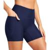 IUGA Womens Swim Shorts Tummy Control Swim Board Shorts UPF 50+ Quick Dry Swimsuits Bottoms for Women with Pockets(Navy Blue)