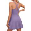 IUGA Womens Tennis Dress with Shorts Underneath Athletic Dress for Women Golf Dresses Summer Outfits for Workout(Lavender)