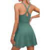 IUGA Womens Tennis Dress with Shorts Underneath Athletic Dress for Women Golf Dresses Summer Outfits for Workout(Olive Green)