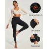 IUGA Compression Fleece Lined Leggings Women No Front Seam Thermal Leggings for Women Tummy Control High Waist Yoga Pants(Black)
