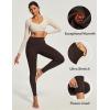 IUGA Compression Fleece Lined Leggings Women No Front Seam Thermal Leggings for Women Tummy Control High Waist Yoga Pants(Dark Coffee)