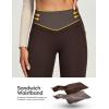 IUGA Compression Fleece Lined Leggings Women No Front Seam Thermal Leggings for Women Tummy Control High Waist Yoga Pants(Dark Coffee)