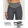 IUGA Compression Fleece Lined Leggings Women No Front Seam Thermal Leggings for Women Tummy Control High Waist Yoga Pants(Dark Gray)