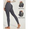 IUGA Compression Fleece Lined Leggings Women No Front Seam Thermal Leggings for Women Tummy Control High Waist Yoga Pants(Dark Gray)