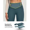 IUGA Compression Fleece Lined Leggings Women No Front Seam Thermal Leggings for Women Tummy Control High Waist Yoga Pants(Dark Green)