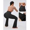 IUGA Flare Leggings for Women Tummy Control Flared Leggings No Front Seam Yoga Pants Women High Waisted Workout Bell Bottoms(Black)