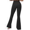 IUGA Flare Leggings for Women Tummy Control Flared Leggings No Front Seam Yoga Pants Women High Waisted Workout Bell Bottoms(Black)