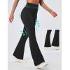 IUGA Flare Leggings for Women Tummy Control Flared Leggings No Front Seam Yoga Pants Women High Waisted Workout Bell Bottoms(Black)