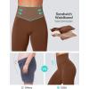 IUGA Flare Leggings for Women Tummy Control Flared Leggings No Front Seam Yoga Pants Women High Waisted Workout Bell Bottoms(Brown)