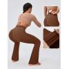 IUGA Flare Leggings for Women Tummy Control Flared Leggings No Front Seam Yoga Pants Women High Waisted Workout Bell Bottoms(Brown)