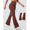 IUGA Flare Leggings for Women Tummy Control Flared Leggings No Front Seam Yoga Pants Women High Waisted Workout Bell Bottoms(Brown)