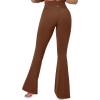 IUGA Flare Leggings for Women Tummy Control Flared Leggings No Front Seam Yoga Pants Women High Waisted Workout Bell Bottoms(Brown)