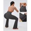 IUGA Flare Leggings for Women Tummy Control Flared Leggings No Front Seam Yoga Pants Women High Waisted Workout Bell Bottoms(Ink Gray)