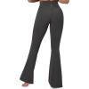 IUGA Flare Leggings for Women Tummy Control Flared Leggings No Front Seam Yoga Pants Women High Waisted Workout Bell Bottoms(Ink Gray)