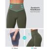 IUGA Flare Leggings for Women Tummy Control Flared Leggings No Front Seam Yoga Pants Women High Waisted Workout Bell Bottoms(Moss Green)