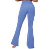 IUGA Flare Leggings for Women Tummy Control Flared Leggings No Front Seam Yoga Pants Women High Waisted Workout Bell Bottoms(Oasis Blue)