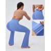 IUGA Flare Leggings for Women Tummy Control Flared Leggings No Front Seam Yoga Pants Women High Waisted Workout Bell Bottoms(Oasis Blue)