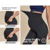 IUGA Fleece Lined Maternity Pants for Work Maternity Sweatpants Flare Leggings Pregnancy Yoga Pants Maternity Clothes(Black)