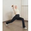 IUGA Fleece Lined Maternity Pants for Work Maternity Sweatpants Flare Leggings Pregnancy Yoga Pants Maternity Clothes(Black)