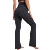 IUGA Fleece Lined Maternity Pants for Work Maternity Sweatpants Flare Leggings Pregnancy Yoga Pants Maternity Clothes(Black)