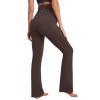 IUGA Fleece Lined Maternity Pants for Work Maternity Sweatpants Flare Leggings Pregnancy Yoga Pants Maternity Clothes(Coffee)