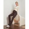 IUGA Fleece Lined Maternity Pants for Work Maternity Sweatpants Flare Leggings Pregnancy Yoga Pants Maternity Clothes(Coffee)