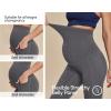 IUGA Fleece Lined Maternity Pants for Work Maternity Sweatpants Flare Leggings Pregnancy Yoga Pants Maternity Clothes(Dark Gray)