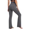 IUGA Fleece Lined Maternity Pants for Work Maternity Sweatpants Flare Leggings Pregnancy Yoga Pants Maternity Clothes(Dark Gray)