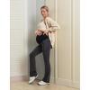 IUGA Fleece Lined Maternity Pants for Work Maternity Sweatpants Flare Leggings Pregnancy Yoga Pants Maternity Clothes(Spacedye Mattblack)