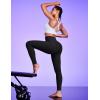 IUGA Invisible Scrunch Butt Lifting Leggings for Women No Front Seam Workout Leggings with Pockets Tummy Control Yoga Pants(Black)