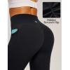IUGA Invisible Scrunch Butt Lifting Leggings for Women No Front Seam Workout Leggings with Pockets Tummy Control Yoga Pants(Black)