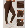 IUGA Invisible Scrunch Butt Lifting Leggings for Women No Front Seam Workout Leggings with Pockets Tummy Control Yoga Pants(Brown)