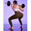 IUGA Invisible Scrunch Butt Lifting Leggings for Women No Front Seam Workout Leggings with Pockets Tummy Control Yoga Pants(Brown)