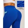 IUGA Invisible Scrunch Butt Lifting Leggings for Women No Front Seam Workout Leggings with Pockets Tummy Control Yoga Pants(Dynamic Blue)