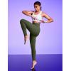 IUGA Invisible Scrunch Butt Lifting Leggings for Women No Front Seam Workout Leggings with Pockets Tummy Control Yoga Pants(Grass Grey Green)