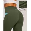 IUGA Invisible Scrunch Butt Lifting Leggings for Women No Front Seam Workout Leggings with Pockets Tummy Control Yoga Pants(Grass Grey Green)