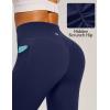 IUGA Invisible Scrunch Butt Lifting Leggings for Women No Front Seam Workout Leggings with Pockets Tummy Control Yoga Pants(Navy Blue)