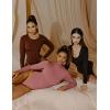 IUGA Long Sleeve Body suits Womens Mock Turtle Neck Bodysuits Women’s Fully Double Lined Basic Bodysuit Tops(Merlot)