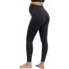 IUGA Maternity Leggings Over The Belly Buttery Soft Maternity Yoga Pants with Pockets Pregnancy Leggings for Women Activewear(Black)