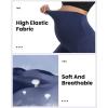 IUGA Maternity Leggings Over The Belly Buttery Soft Maternity Yoga Pants with Pockets Pregnancy Leggings for Women Activewear(Navy)