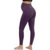 IUGA Maternity Leggings Over The Belly Buttery Soft Maternity Yoga Pants with Pockets Pregnancy Leggings for Women Activewear(Purple)