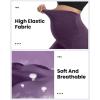 IUGA Maternity Leggings Over The Belly Buttery Soft Maternity Yoga Pants with Pockets Pregnancy Leggings for Women Activewear(Purple)