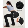 IUGA Mini Flare Leggings for Women Tummy Control Hidden Scrunch Butt Flared Yoga Pants with Pockets No Front Seam Workout(Black)
