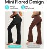IUGA Mini Flare Leggings for Women Tummy Control Hidden Scrunch Butt Flared Yoga Pants with Pockets No Front Seam Workout(Black)