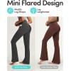 IUGA Mini Flare Leggings for Women Tummy Control Hidden Scrunch Butt Flared Yoga Pants with Pockets No Front Seam Workout(Grey)